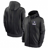 Men's Minnesota Vikings New 2020 Nike Gray Black Fan Gear Mascot Performance Full Zip Hoodie,baseball caps,new era cap wholesale,wholesale hats